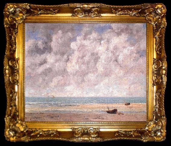 framed  Gustave Courbet The Calm Sea, ta009-2